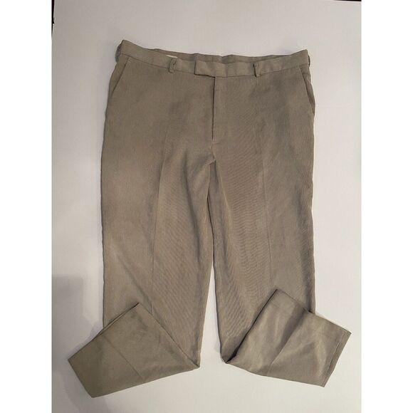 Perry Ellis Brown Corduroy Flat Front Pants‎ 38x32 - Picture 1 of 8